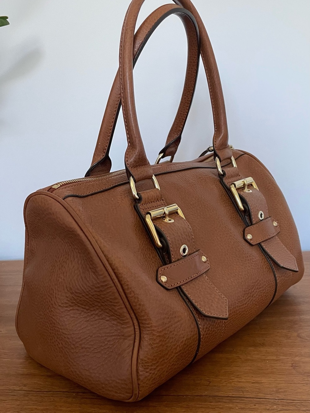 Longchamp x Kate Moss Gloucester Small Cognac Leather Satchel - Picture 2 of 12